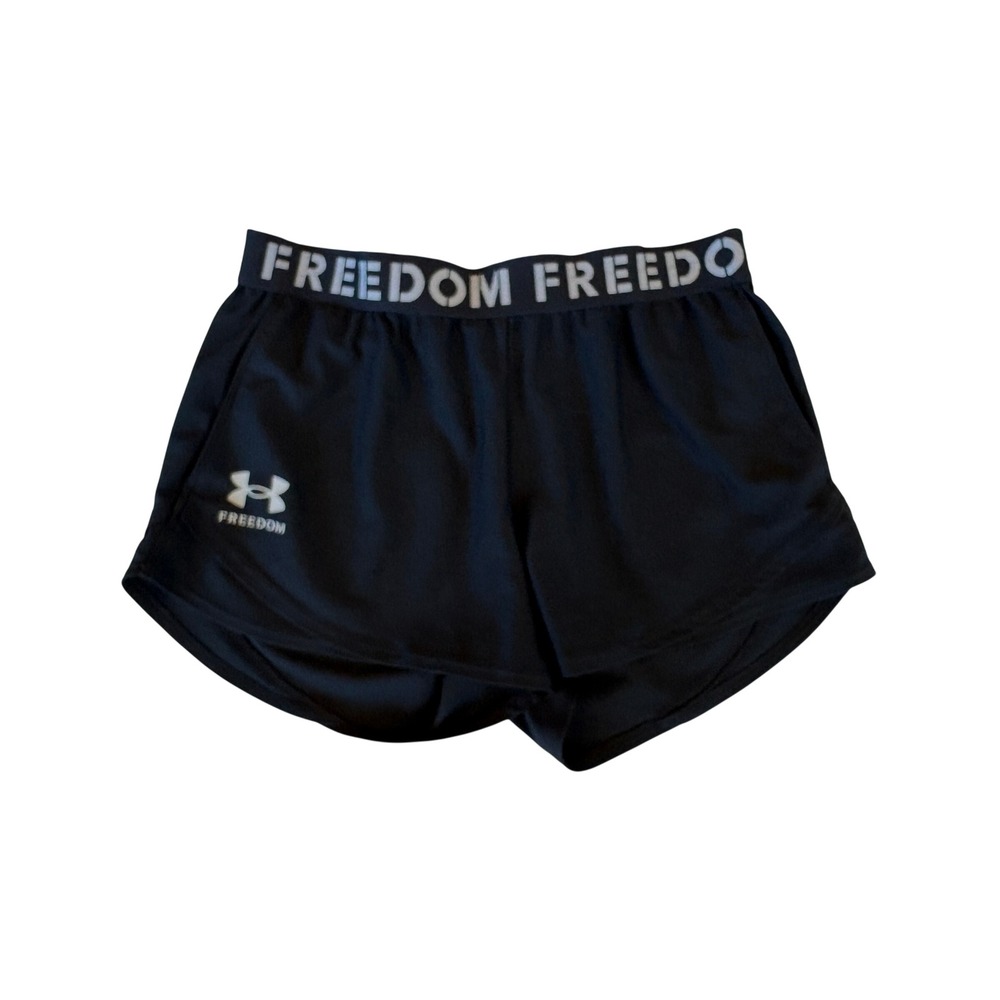 Under Armour Freedom Shorts Womens Medium Black Athletic Running Gym Loose Fit
